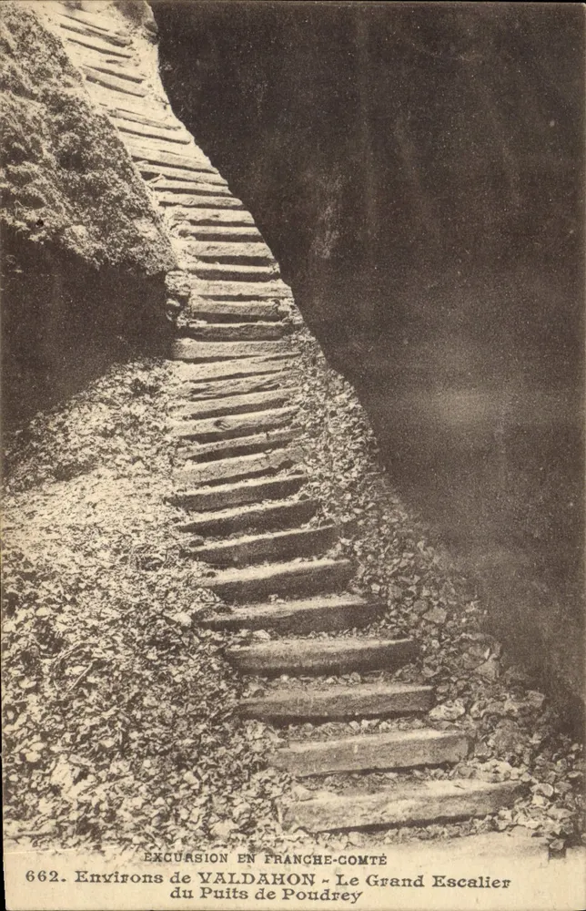 Der Große Treppenaufgang von Poudrey — Umgebung von Valdahon — Verlag B&G, n° 662 - Vorderseite