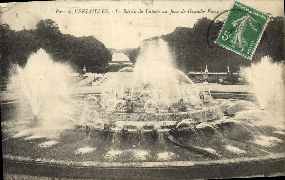 Park von VERSAILLES - Der Bassin de Latone an einem Tag der großen Wasser - Verlag nicht sichtbar - Vorderseite