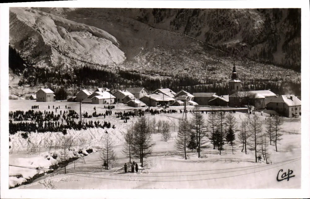 Winter-Sport in Argentière — Unter der Schnee — Foto A. P. Straubourg - Vorderseite