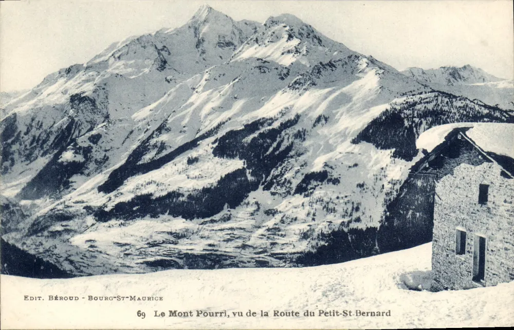 Der Verrottete Berg, Ansicht von der Petit-St Bernard Straße — Verlag Béroud - Bourg-St-Maurice, Nr. 69 - Vorderseite
