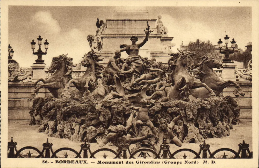 Bordeaux — Denkmal der Girondins (Nordgruppe) — M. D. - Vorderseite