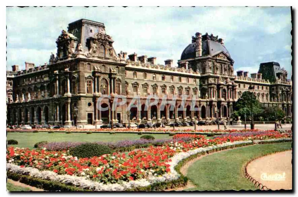 O Louvre — vista do jardim — Éditions Chantal - Frente