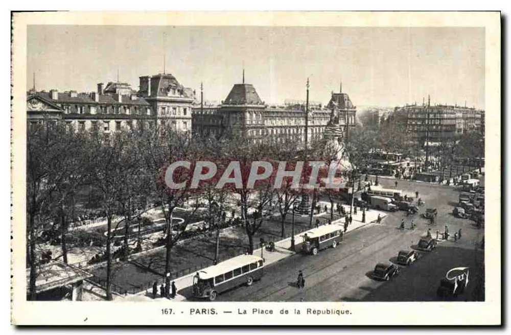 Paris — A Praça da República — A. Laconte, 38, rue Ste-Croix-le-Bretonnerie, Paris. - Frente