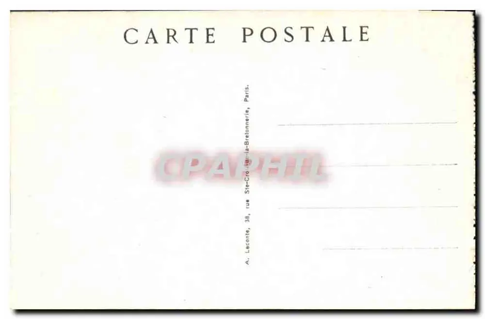 Paris — A Praça da República — A. Laconte, 38, rue Ste-Croix-le-Bretonnerie, Paris. - Verso