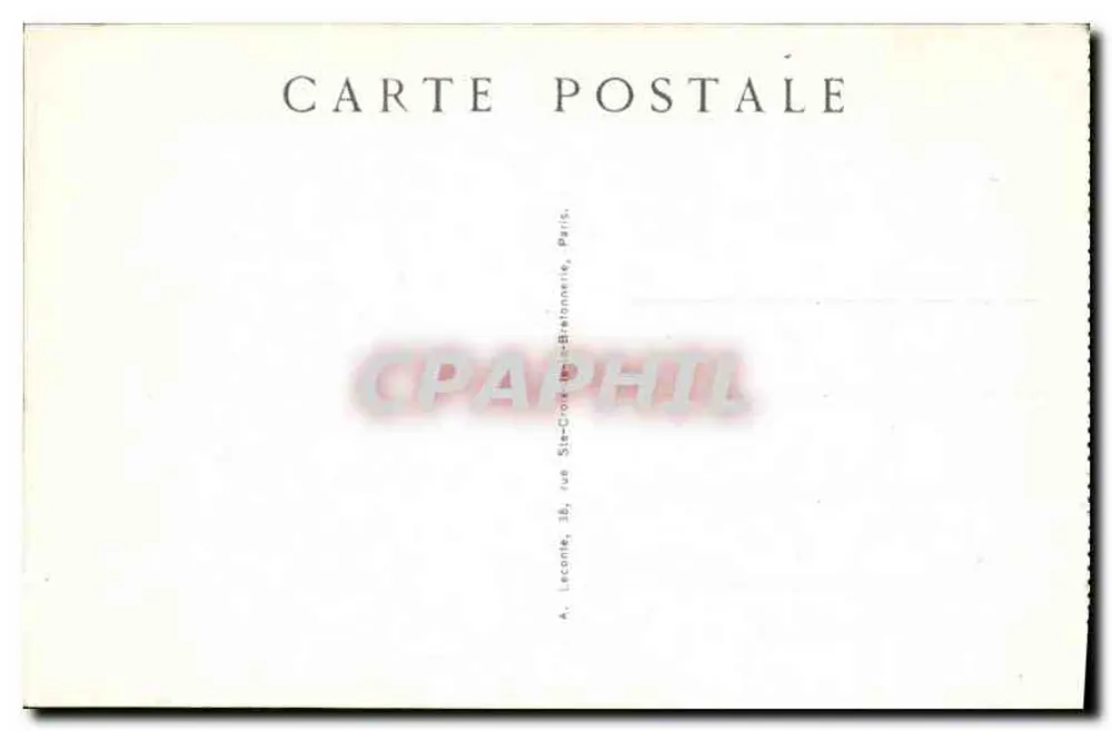 Paris — Praça da Concorde — A. Leconte, 36 rue Ste-Croix-de-Batonnerie, Paris. - Verso