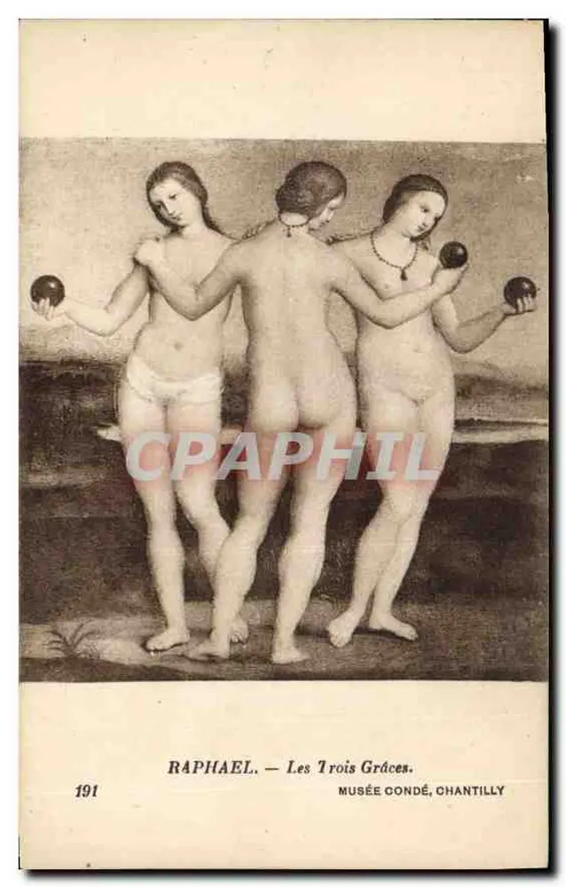 As Três Graças — Raphaël — Museu Condé, Chantilly - Frente