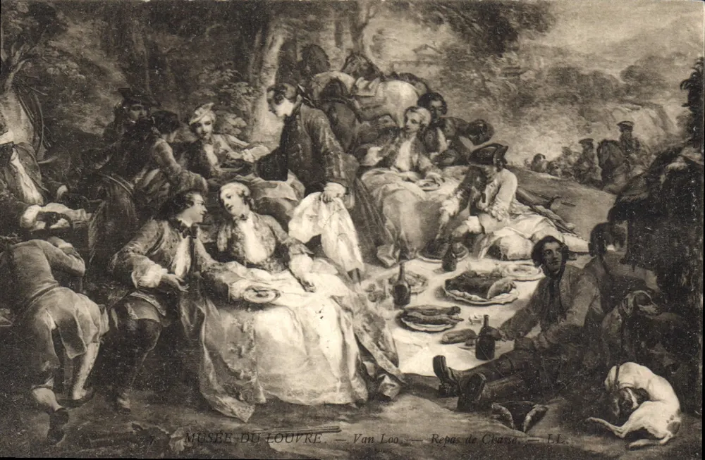 Jantar de Caça — Van Loo — Museu do Louvre — LL - Frente