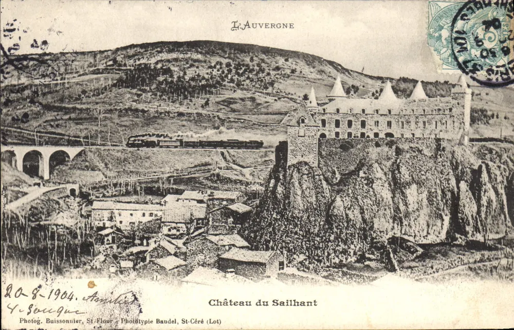 Castillo de Sailhant — Auvergne — Fototipia Baudel, St-Céré (Lot) - Anverso