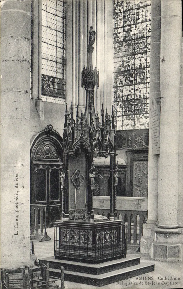 Reliquiar von St. Johannes dem Täufer — Kathedrale von Amiens — L. Caron, Foto-Verlag Amiens - Vorderseite