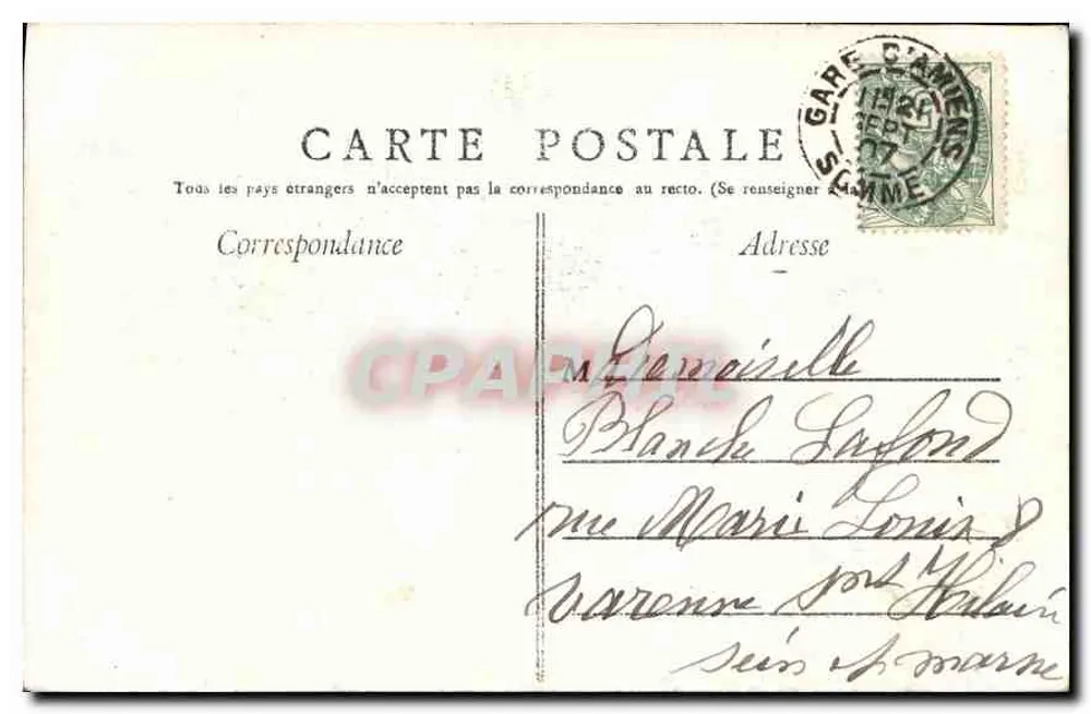 Amiens — Catedral — A Entrada do Coro — L. Caron, fot.-edit., Amiens - Verso