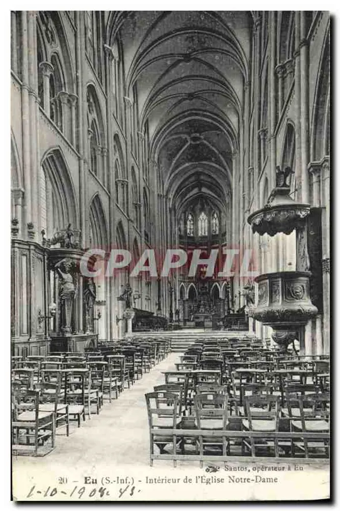 Eu (Sul-Inf.) - Interior da Igreja Notre-Dame — Santos, operador em Eu - Frente