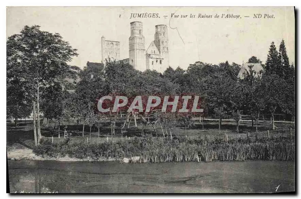 Jumièges — Ansicht der Ruinen der Abtei — ND Phot. - Vorderseite