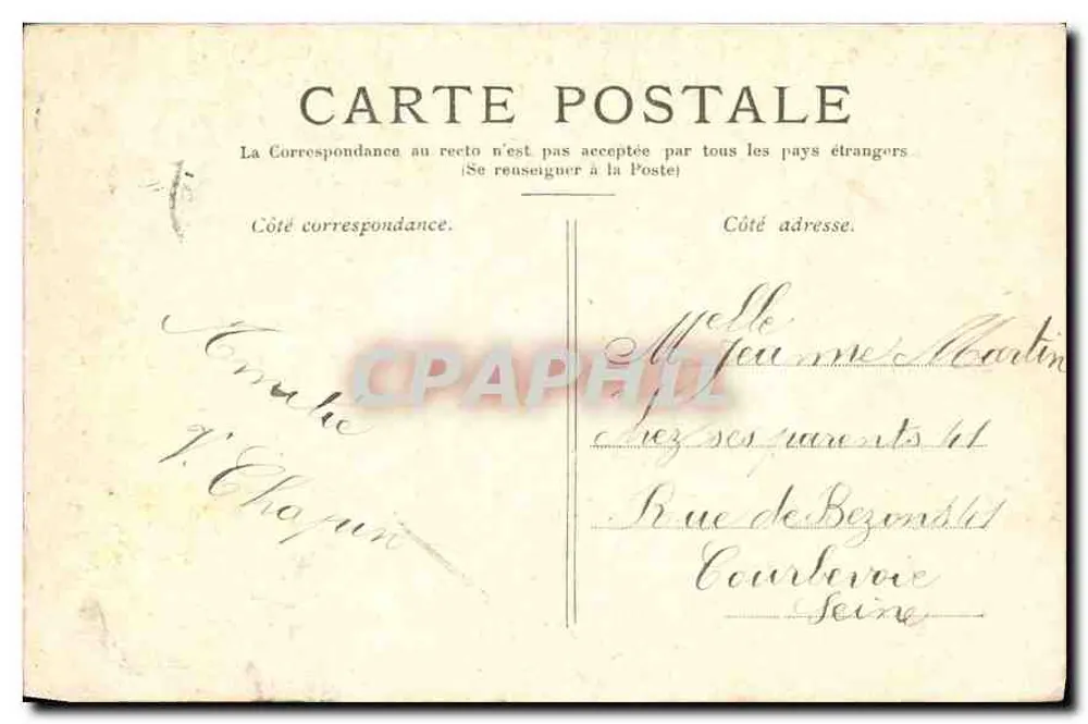 Paris — O Arco do Triunfo da Estrela — editor não visível, número de série não visível - Verso