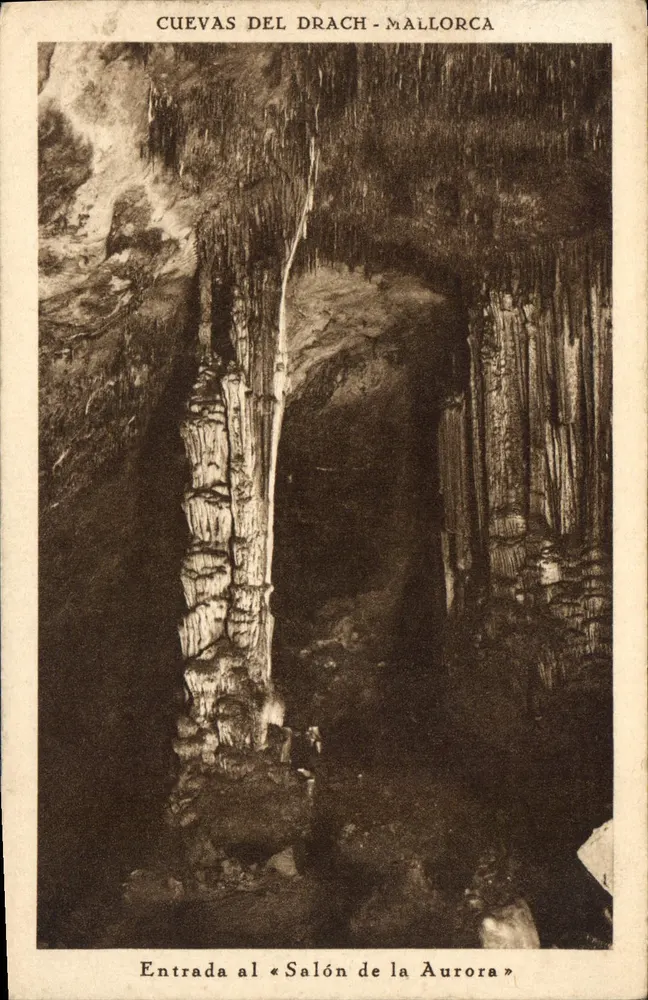 Cuevas del Drach - Mallorca — Eingang zum «Salón de la Aurora» — Museo de Barcelona - Vorderseite