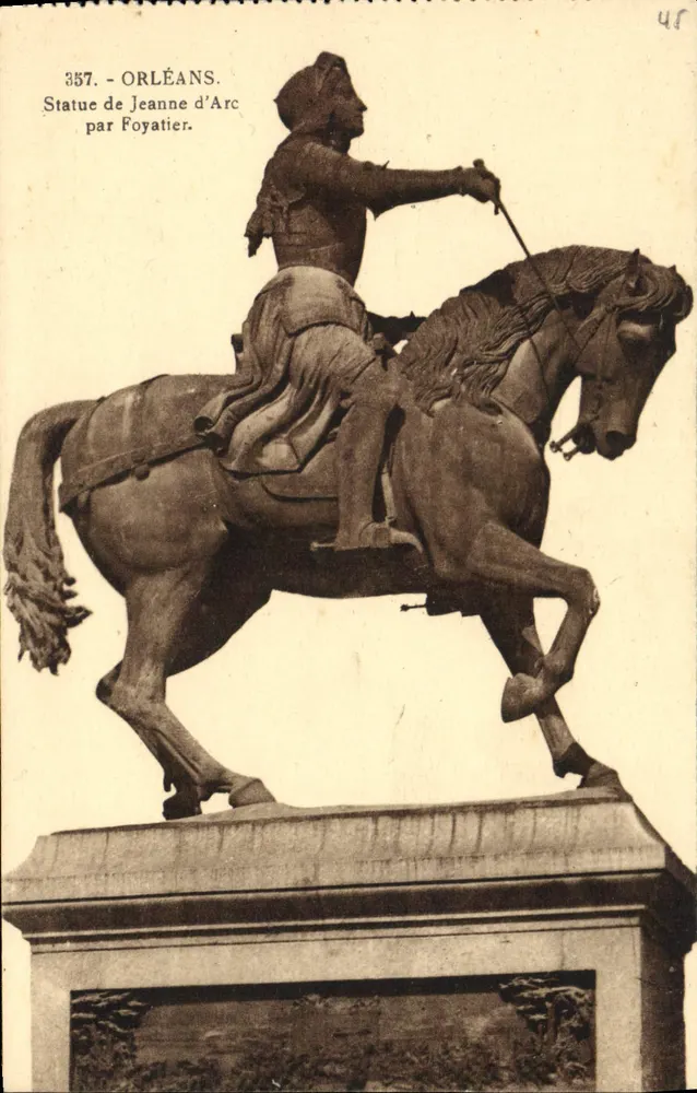 Orléans — Statue der Jeanne d'Arc von Foyatier — n° 357 - Vorderseite