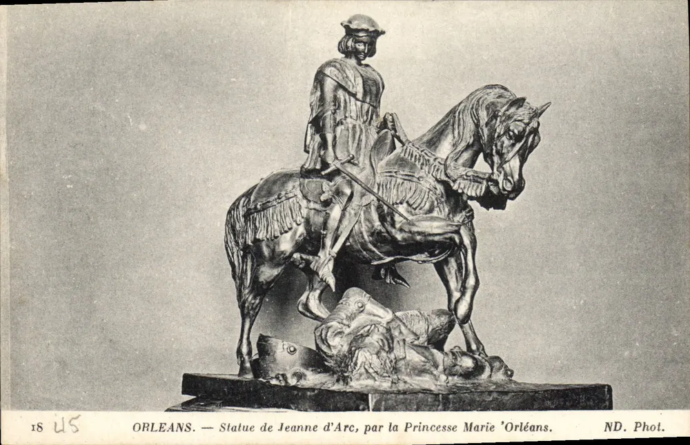 Orléans — Statue der Jeanne d'Arc durch die Prinzessin Marie d'Orléans — ND. Phot. - Vorderseite