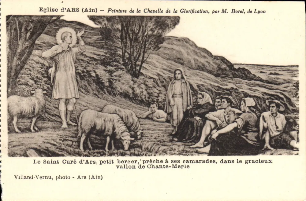 Kirche von Ars (Ain) — Malerei der Kapelle der Verherrlichung, von M. Borel, aus Lyon - Vorderseite