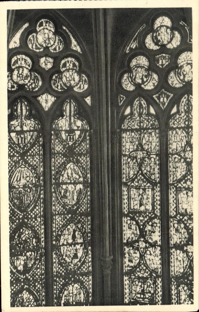 Paris, Sainte-Chapelle — 7. und 8. Nordfenster (Chor) — Sérv. Commercial, Monuments Historiques, G. Païe - Vorderseite