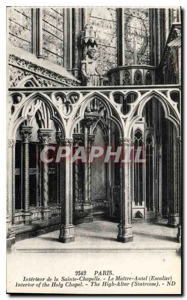 Innenraum der Sainte-Chapelle - Der Hauptaltar (Treppe) - Paris - 2542 - Vorderseite
