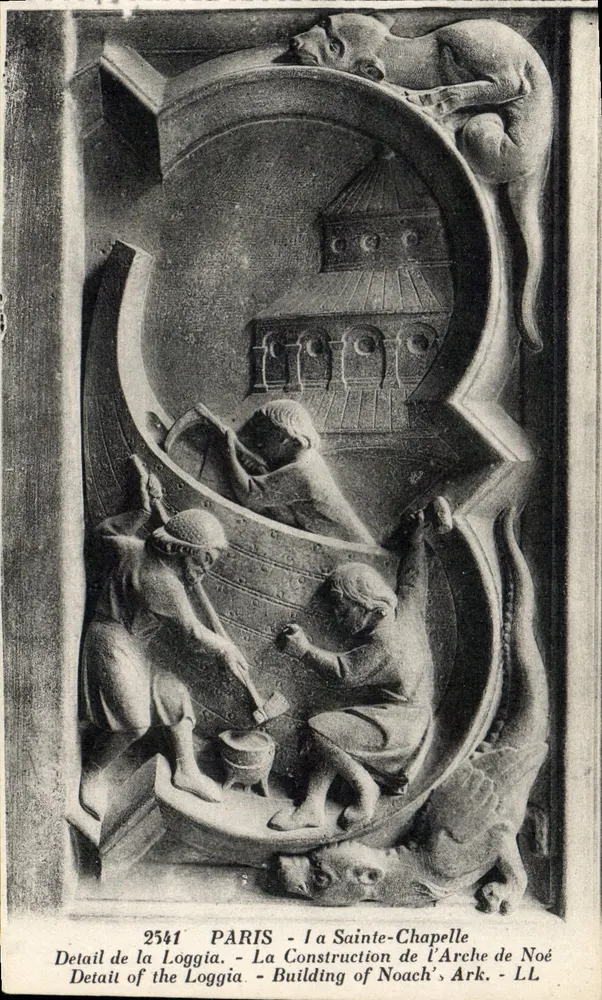 Detail der Loggia — Die Konstruktion der Arche Noah — Paris — Sainte-Chapelle - Vorderseite