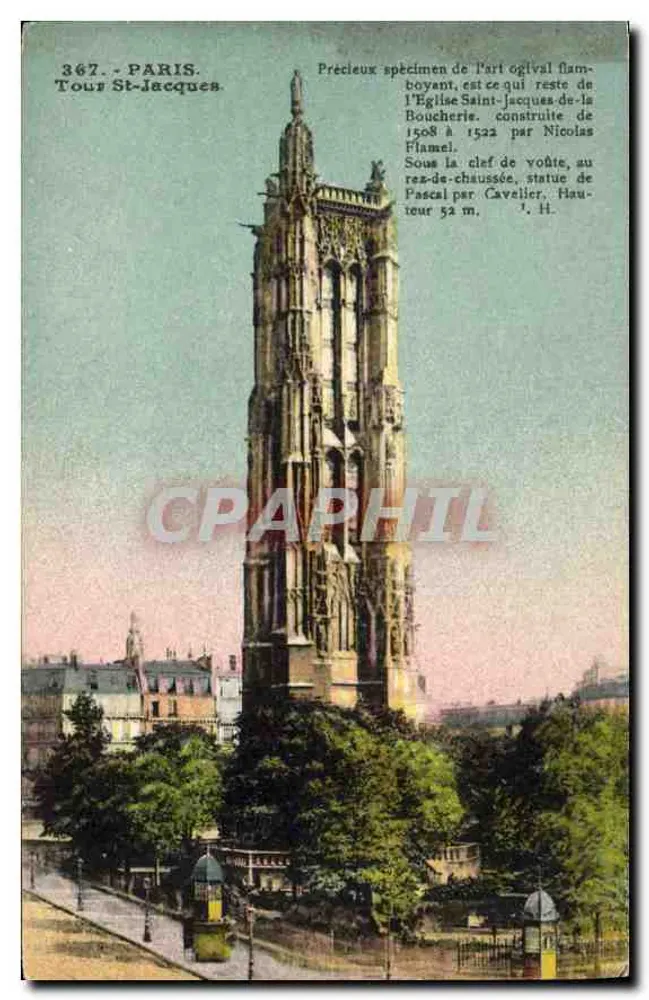 Paris - Torre Saint-Jacques — n° 367 - Frente