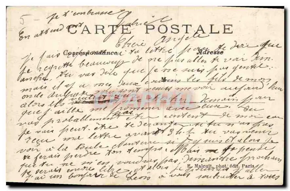 PARIS — Wieża Świętego Jakuba — E. Maleuit, fot. wyd. Paryż, nr 5049 - Rewers