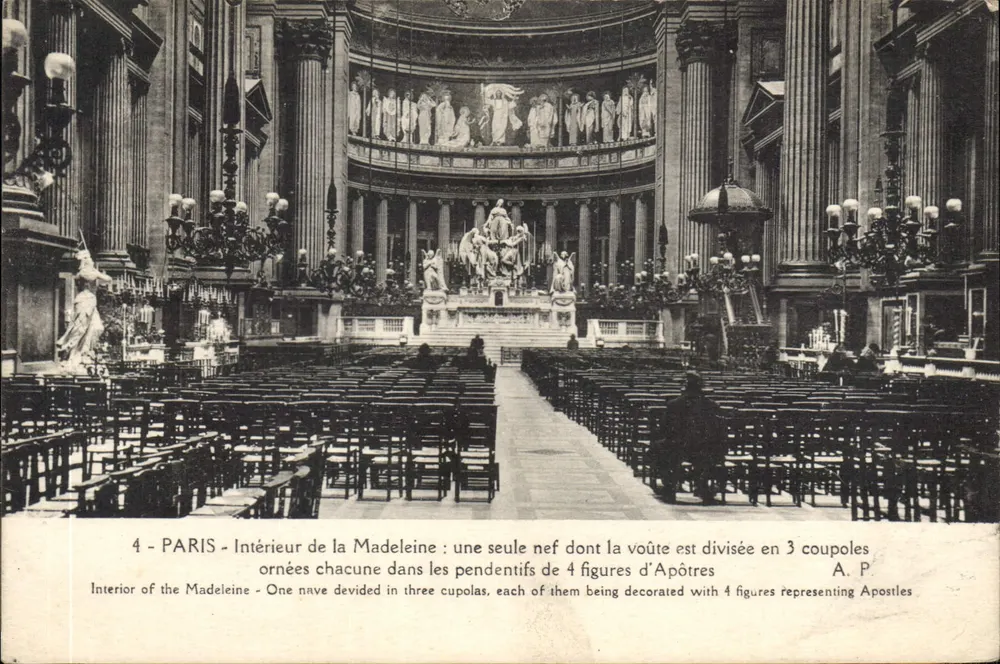 Interior da Madeleine — Paris — A.P. n°4 - Frente