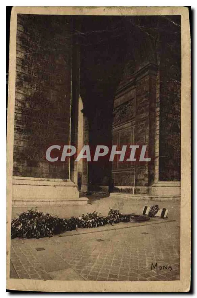 Paris - Die Grabstätte des Unbekannten Soldaten — Unter dem Arc de Triomphe — Verlag MONA, Serie 18 - Vorderseite