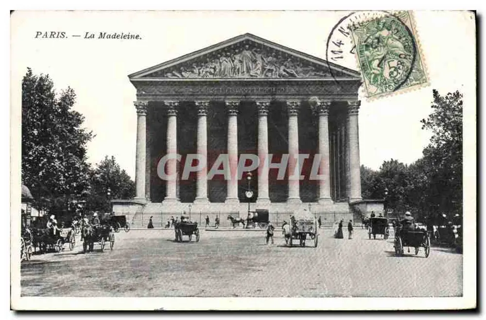 Paris — A Madeleine — Editor não identificado, número de série não visível - Frente