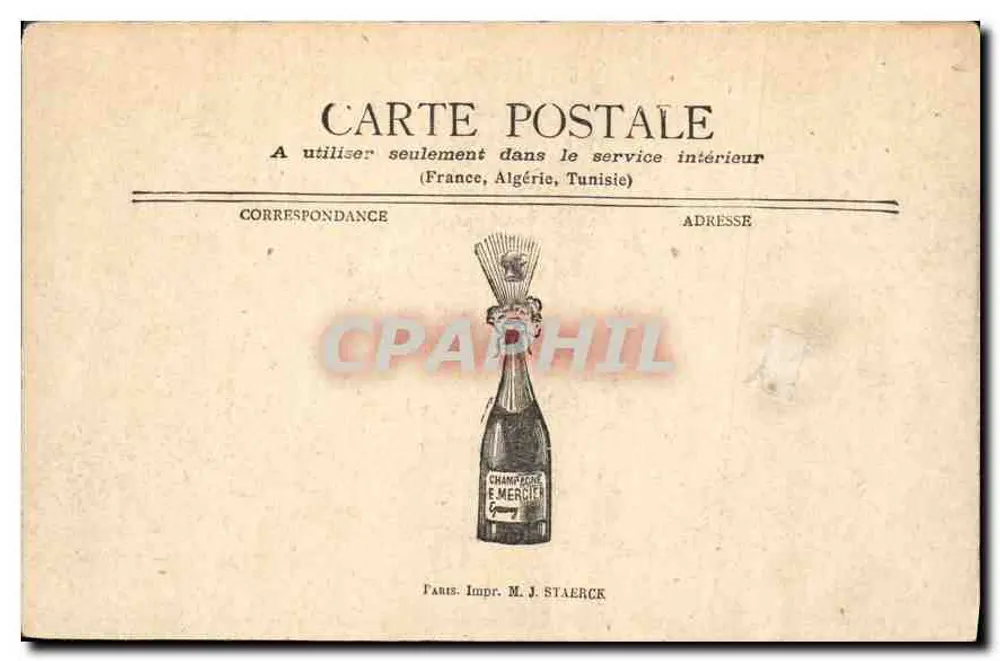 Paris - LA MADELEINE — editor M. J. Staerck, n° de série não visível - Verso