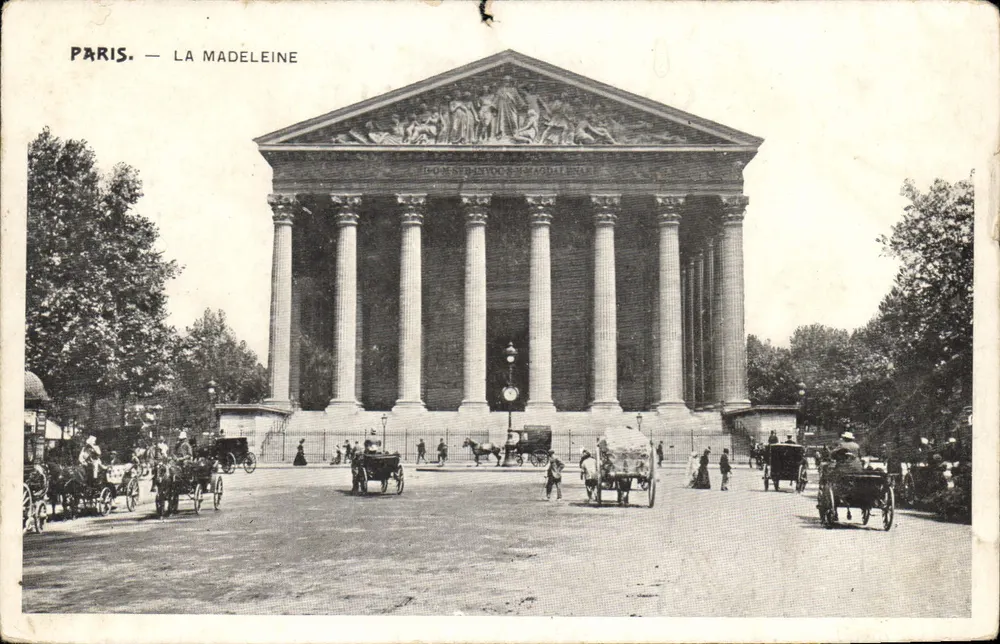 Paris — A Madeleine — Editor anônimo, número de série não visível - Frente