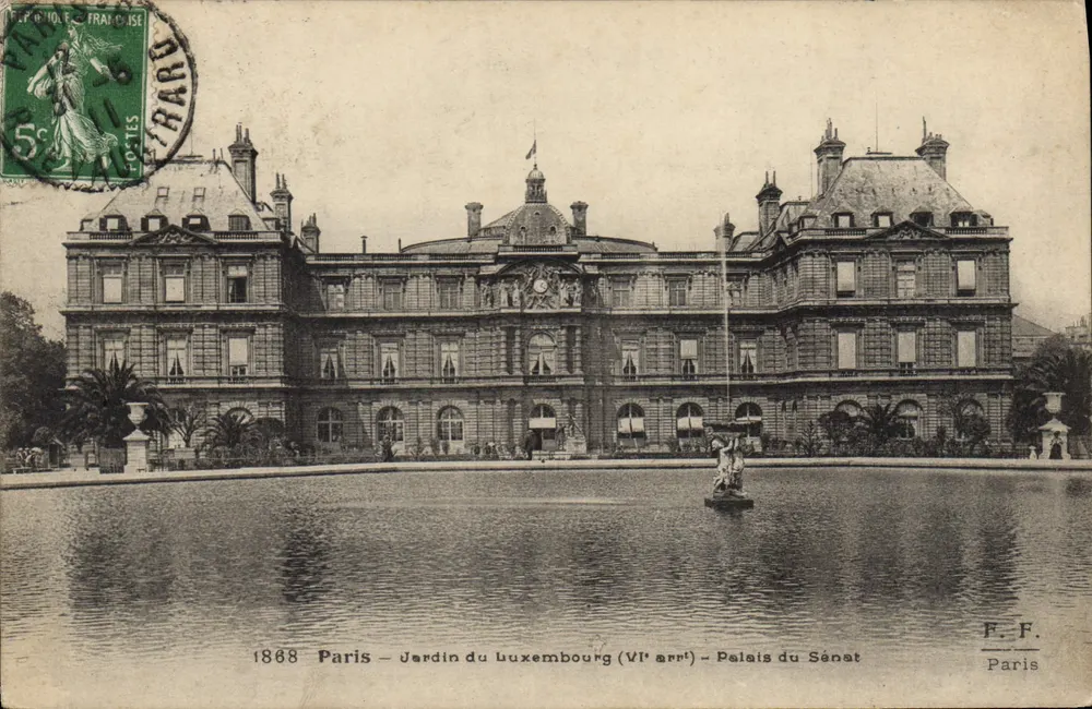 Paris — Luxembourg-Garten (6. Arrondissement) — Senatspalast — F.F. Paris - Vorderseite