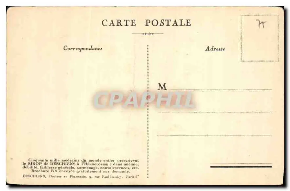 Paris — Invalides — Oferecido por Hémoglobine Deschiens - Verso