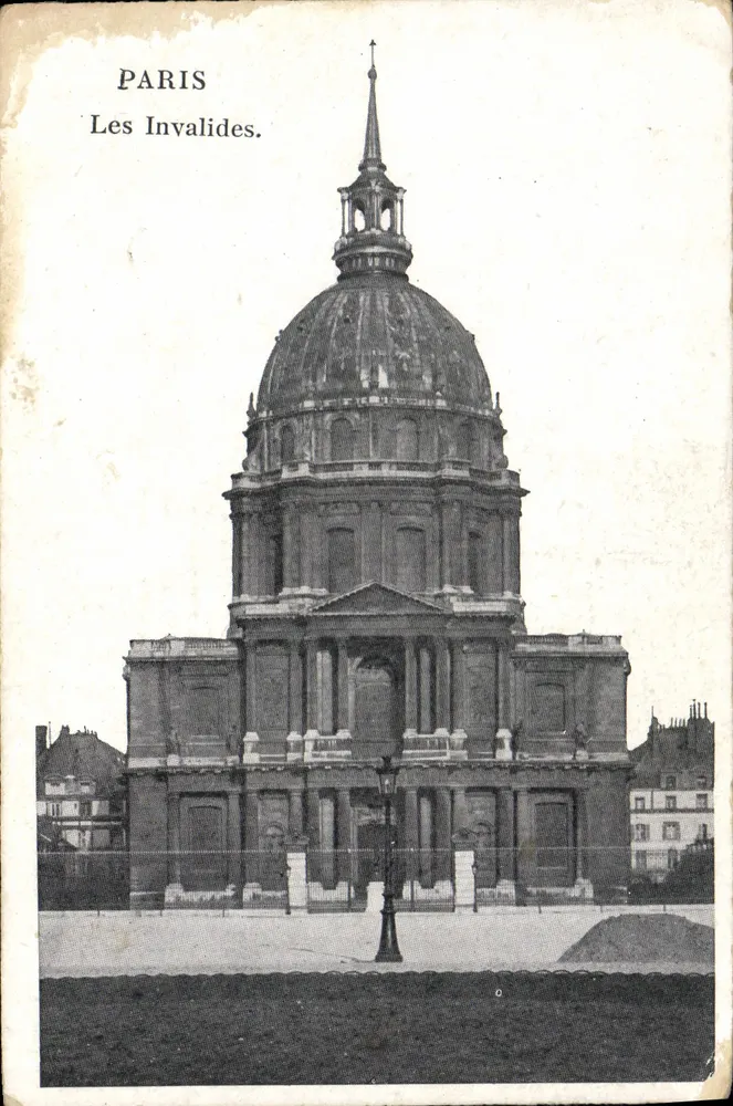 Paris — Les Invalides — editor desconhecido, número de série não visível - Frente