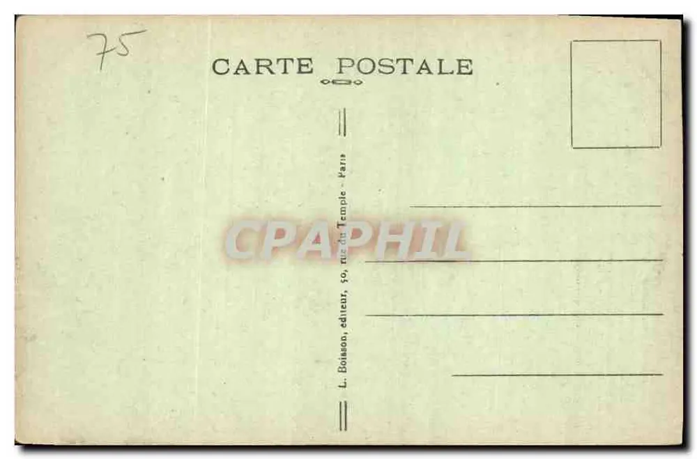 Domo dos Inválidos — Paris — L. Boisson, editor, 59, rue du Temple - Paris - Verso
