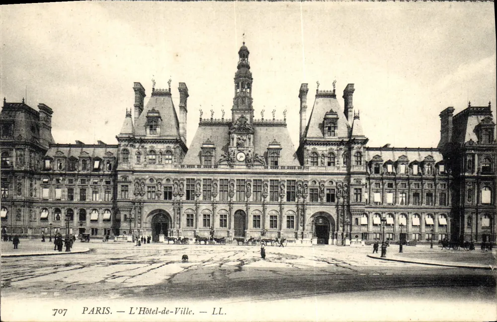 Paris — O Hôtel-de-Ville — LL. n° 707 - Frente