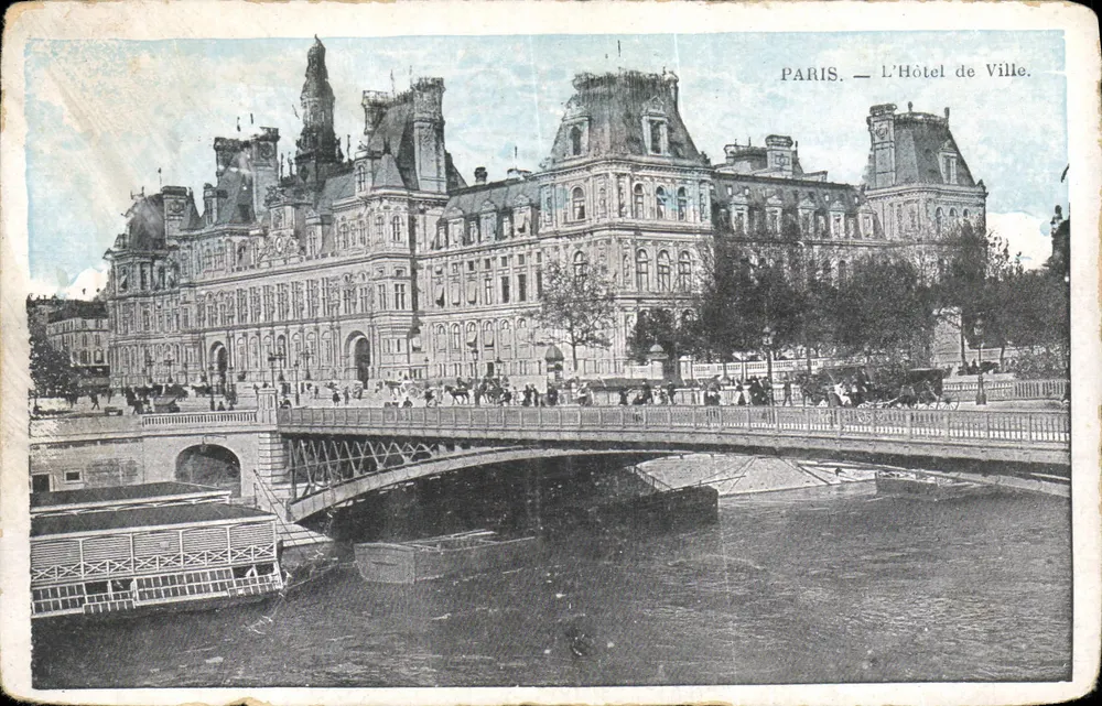 Paris — O Hôtel de Ville — editor não identificado, número de série não visível - Frente