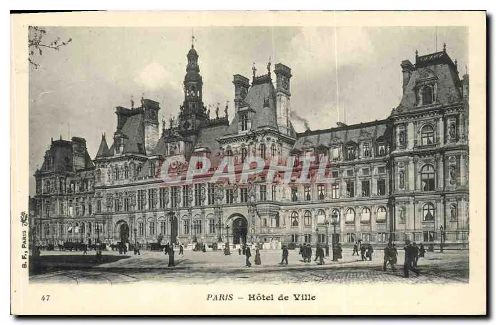 Paris – Hotel de Ville – B. F. Paris, n° 47 - Frente