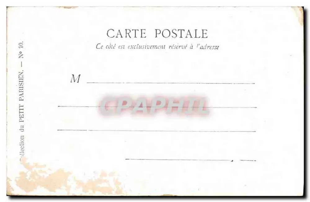 Paris — A Prefeitura — Coleção do Petit Parisien, N° 10 - Verso