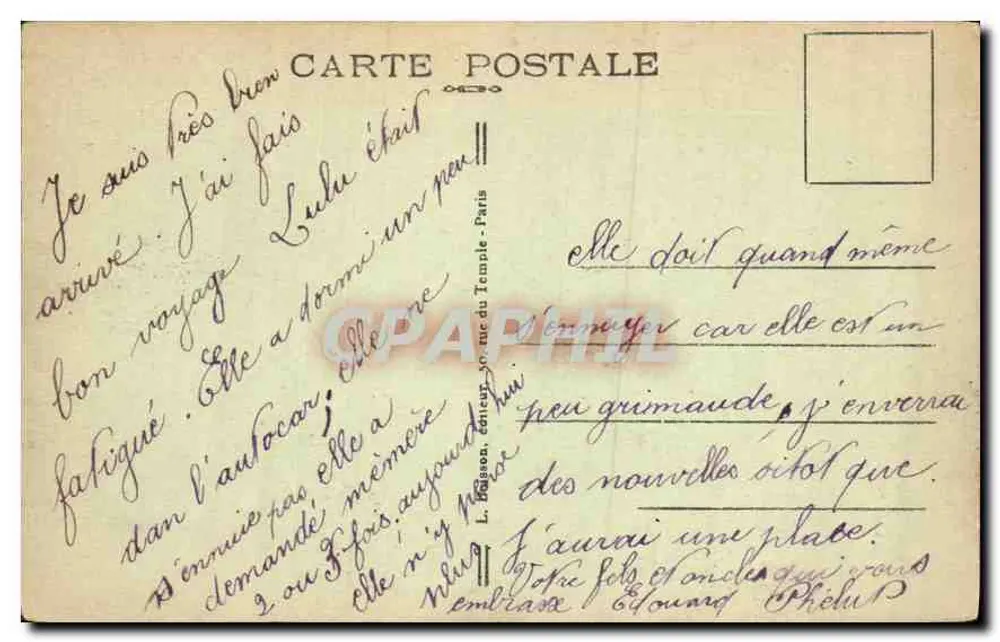 Hôtel de Ville — Paris — J. H. editora, n° 1203 - Verso