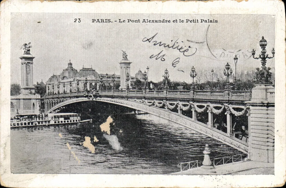Paris - Le Pont Alexandre et le Petit Palais — éditeur PARIS. - Le Pont Alexandre et le Petit Palais, n° 23 - Recto