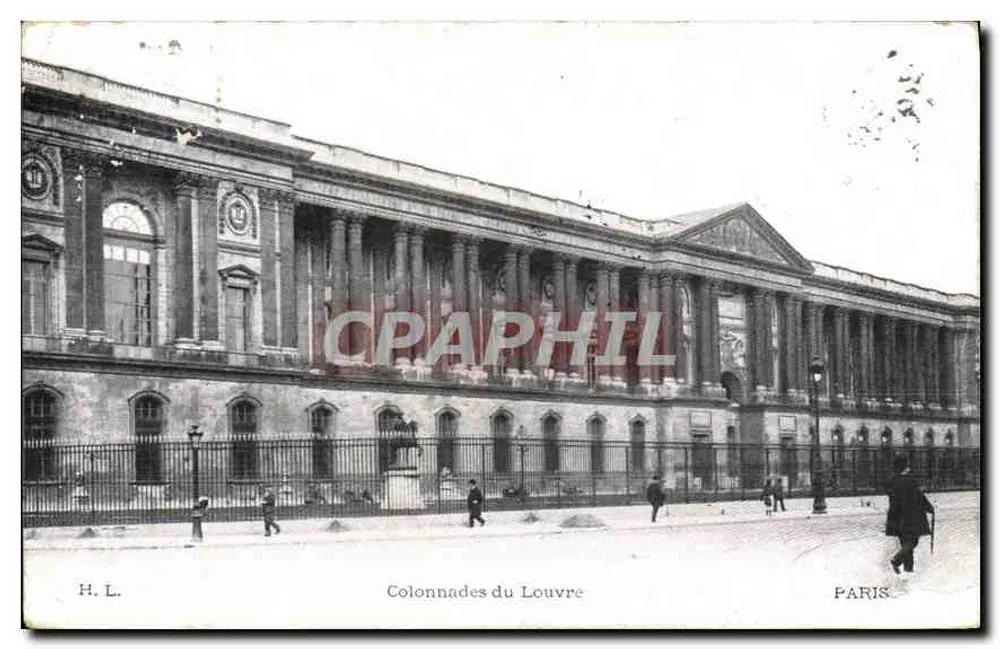 Colunatas do Louvre — Paris — H. L. - Frente