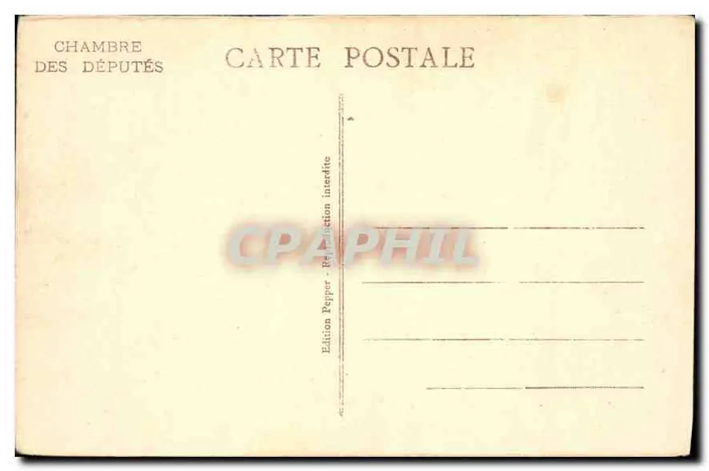 Chambre des Députés - Eingang am Quai — Edition Pepper - Rückseite