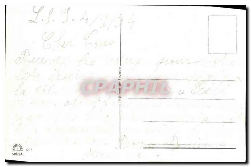 Rosas trepadeiras — Boa Festa — Impresso na França, n° 6615 - Verso