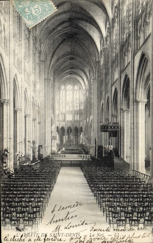 A ABBEY DE SAINT-DENIS — A Nave — Editor não identificado - Frente