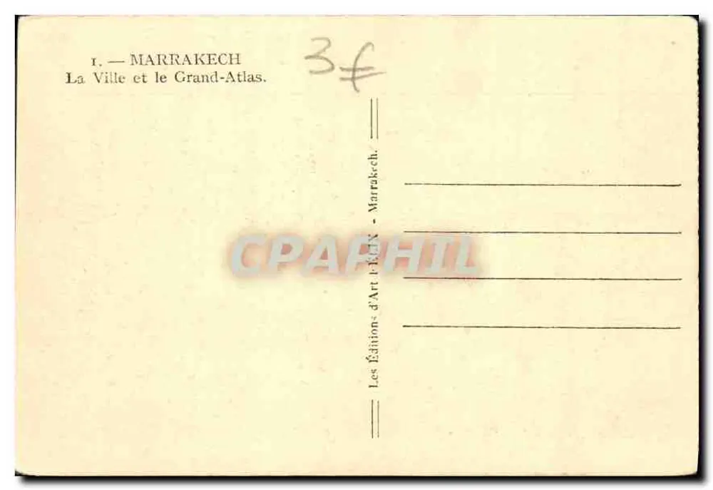 Marrakech — Die Stadt und der Große Atlas — Édition d'Art Marrakech - Rückseite