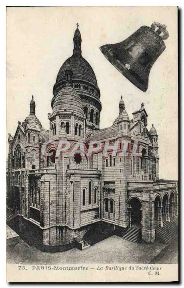 PARIS-Montmartre — Ansicht der Basilika des Heiligen Herzens — C. M. - Vorderseite