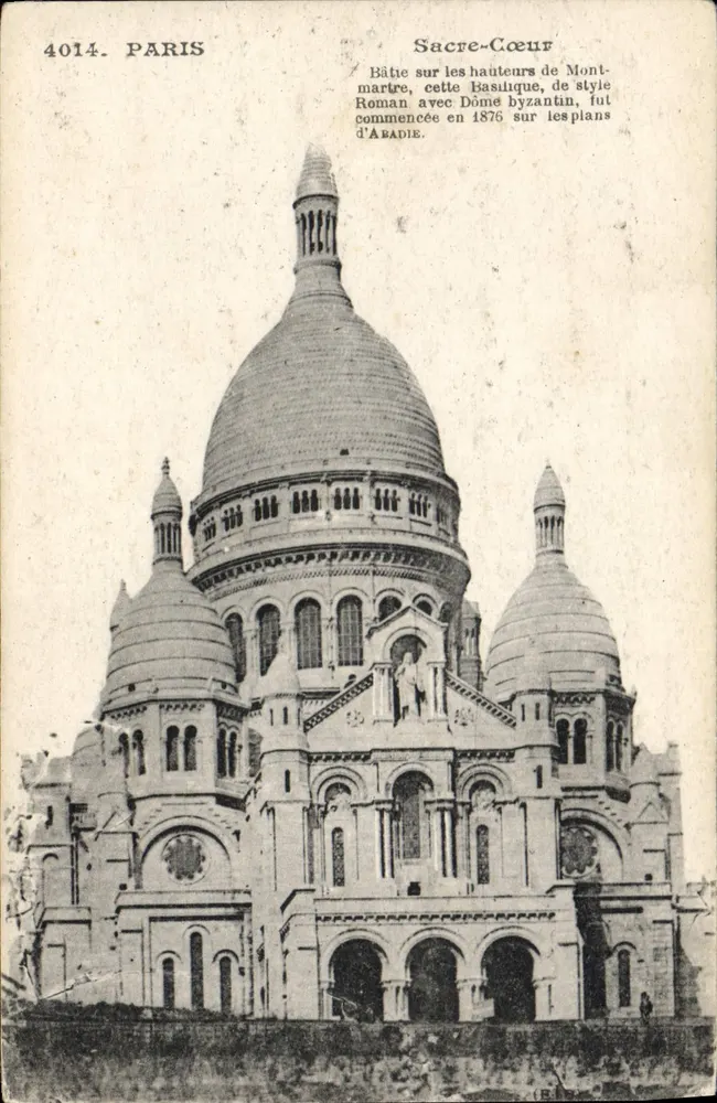 Sacre-Cœur — Paris — Editor E. Le Deley, n° 4014 - Frente