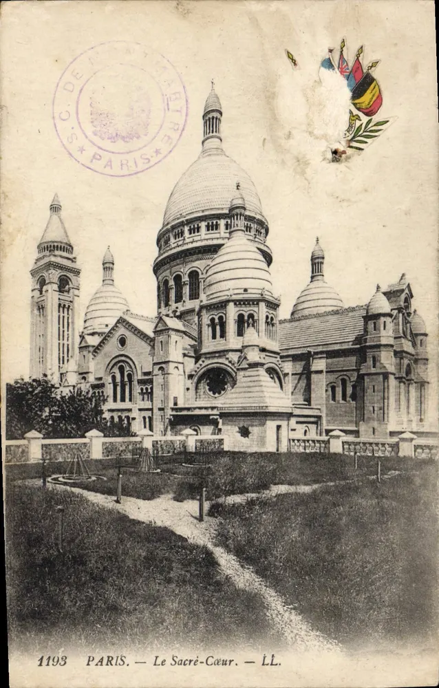 Paris — O Sagrado Coração — LL. — N° 1193 - Frente