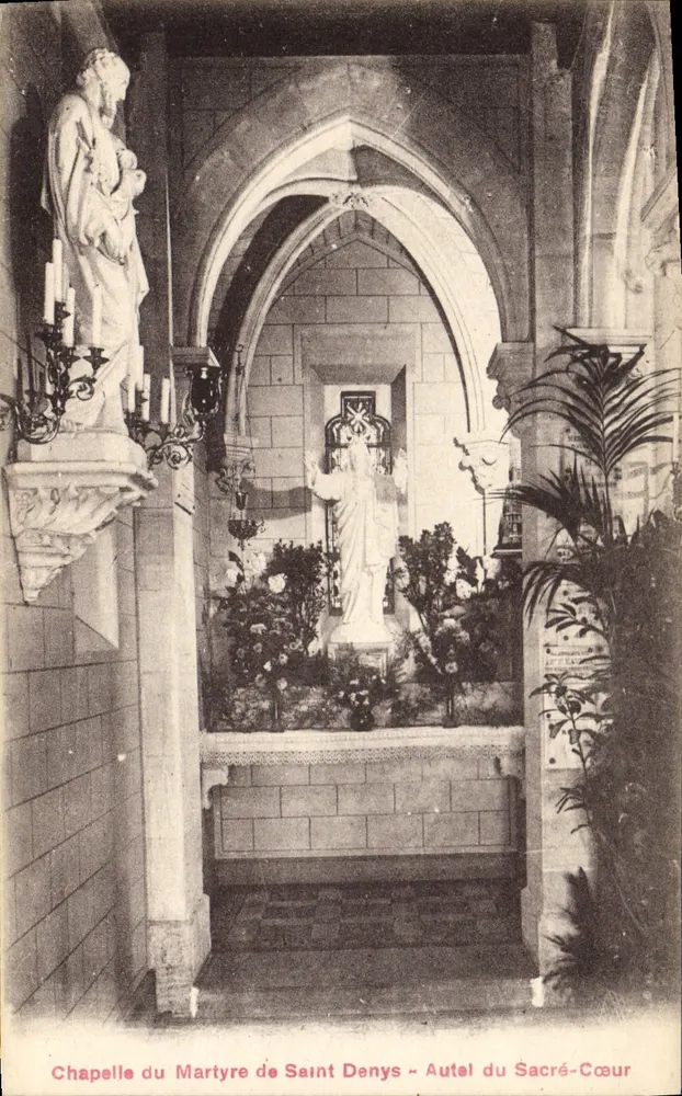 Kapelle des Martyriums des hl. Denis — Altar des Heiligen Herzens — Simil-Bronnure, A. Breger Frères, Paris - Vorderseite